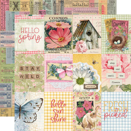 Simple Vintage Spring Garden - 3x4 Elements