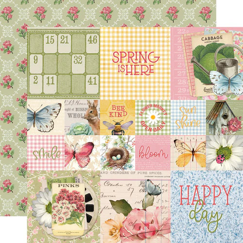 Simple Vintage Spring Garden - 2x2/4x4 Elements