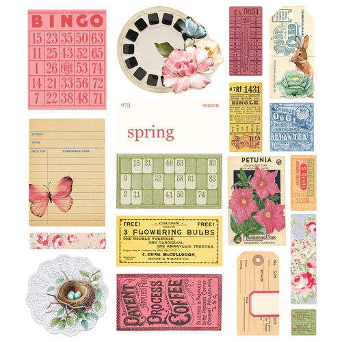 Simple Vintage Spring Garden - Ephemera