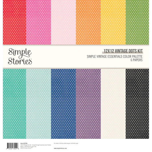 Simple Vintage Essentials Color Palette - 12x12 Vintage Dots Kit