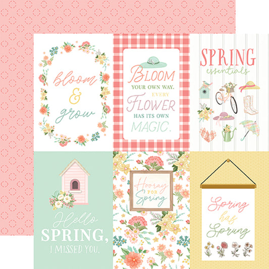 Here Comes Spring: 4x6 Journaling Cards 12x12 Patterned Paper