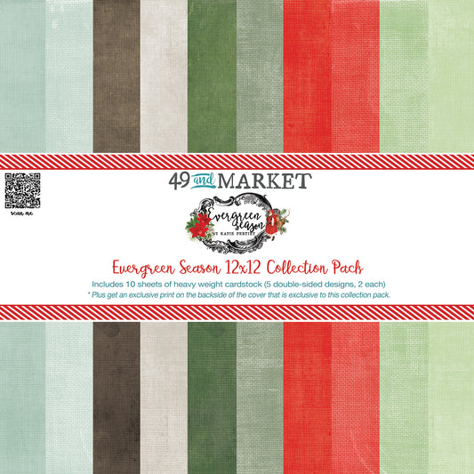 Evergreen Season 12x12 Solids Paper pack