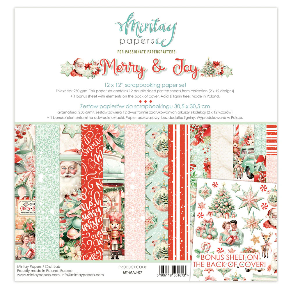 Mintay Merry & Joy 12x12 Paper Pad