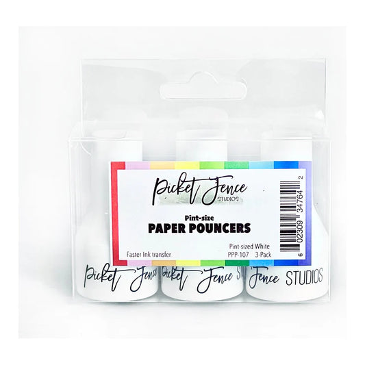 Picket Fence Pint-Sized Paper Pouncers - White