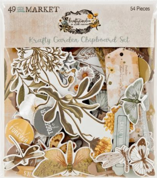 49&Market Krafty Gardens chipboard set